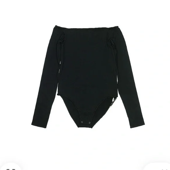 SKIMS Off the shoulder bodysuit in black NWT - Picture 5 of 5